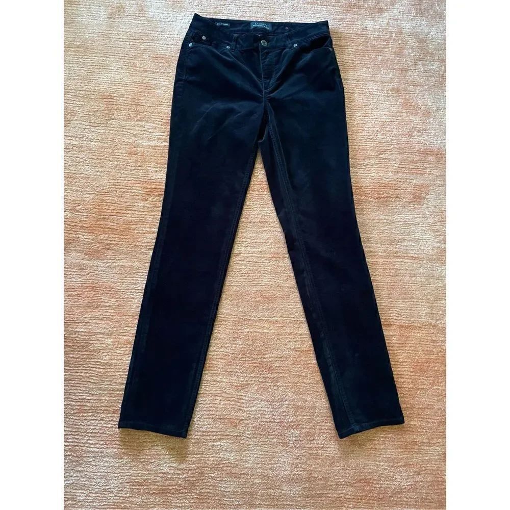 TALBOTS black velvet stretch trousers